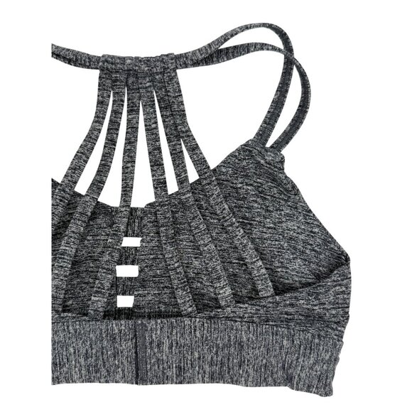 Victorias Secret PINK Strappy Back Gray Athletic Athleisure Sports Bra Ultimate - Picture 8 of 10
